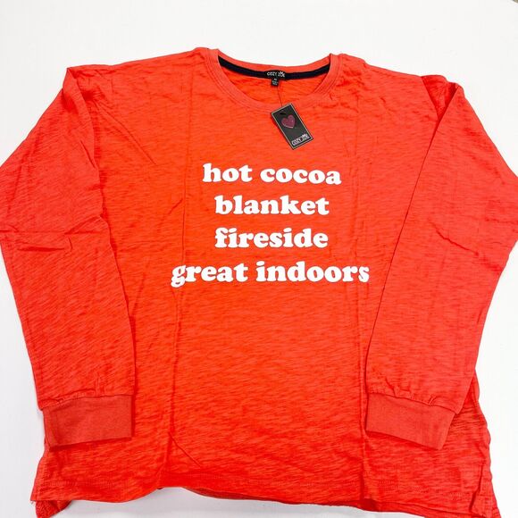 Cozy Zoe Pajama Set Womens‎ Medium Hot Cocoa Blanket Fireside Indoors Christmas - Picture 3 of 8